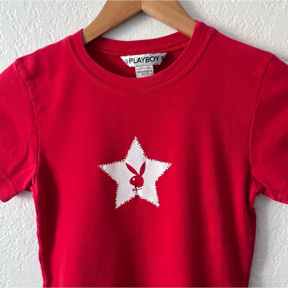 Playboy Y2K Iconic Red White Star Short Sleeve - Picture 5 of 7